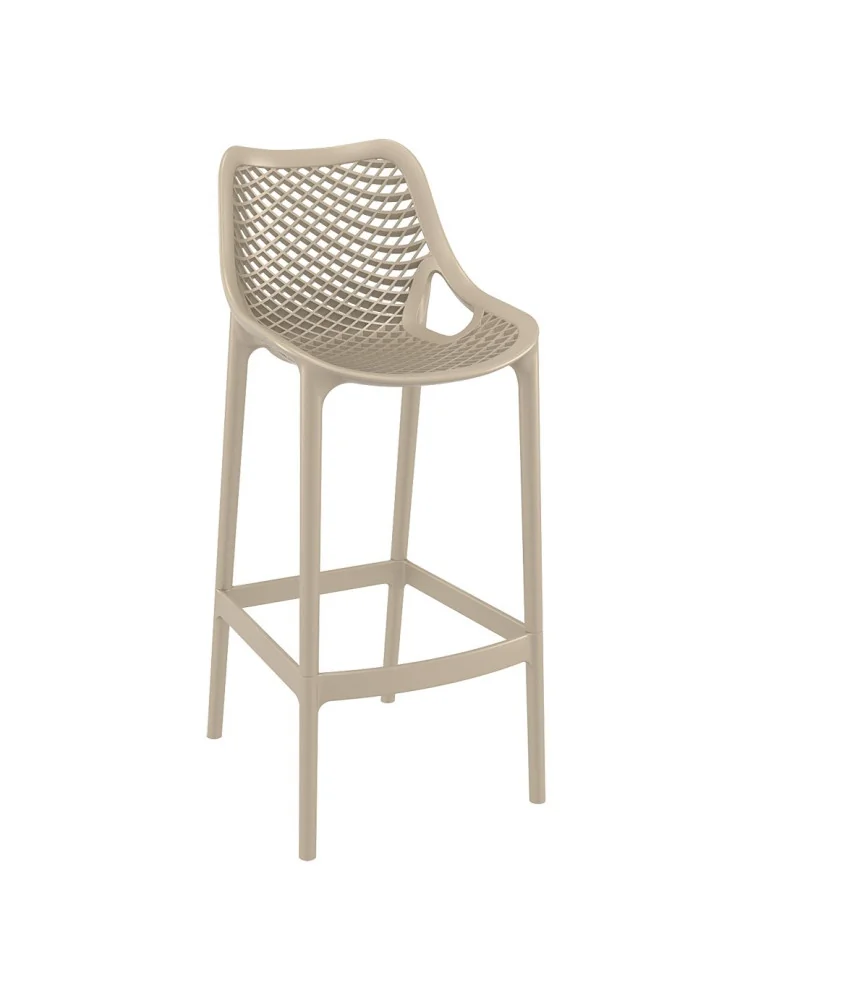 Chaise de bar taupe Air empilable