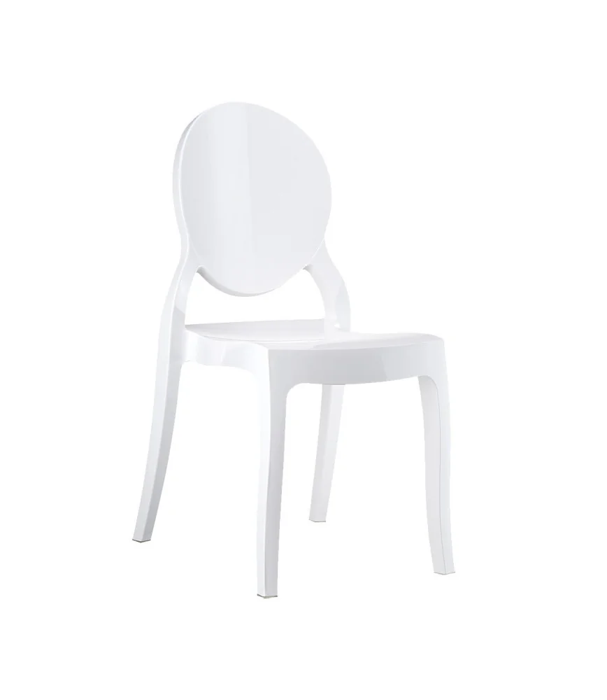 Chaise Elisabeth blanche empilable