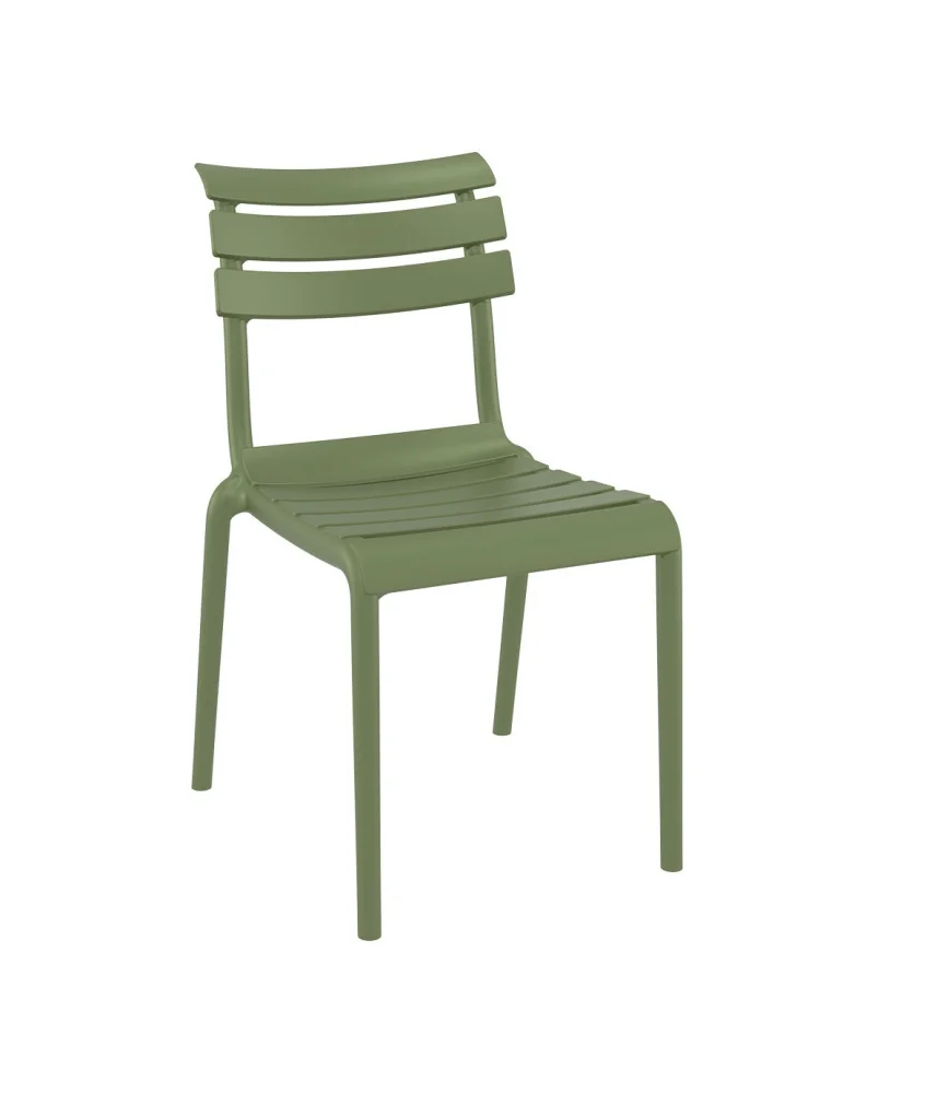 Chaise Helen verte empilable