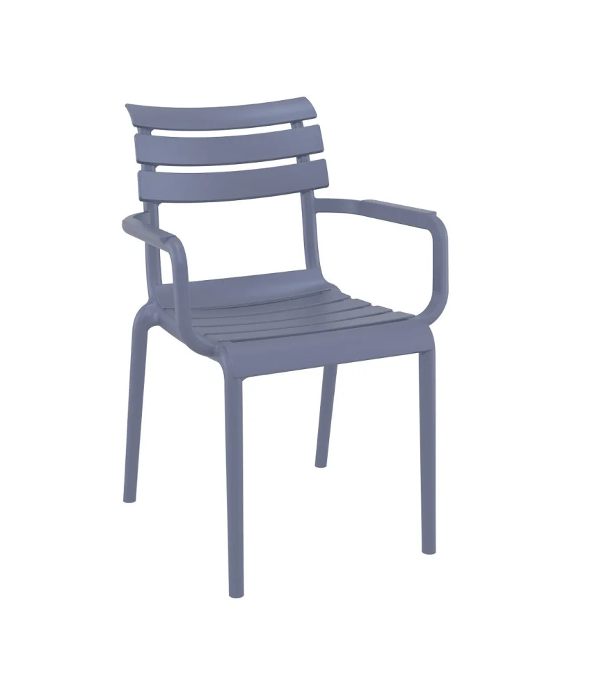Fauteuil Paris gris empilable