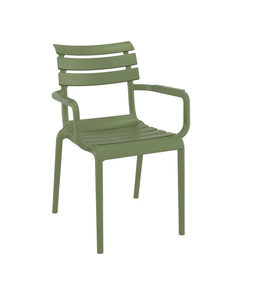 Fauteuil Paris vert empilable