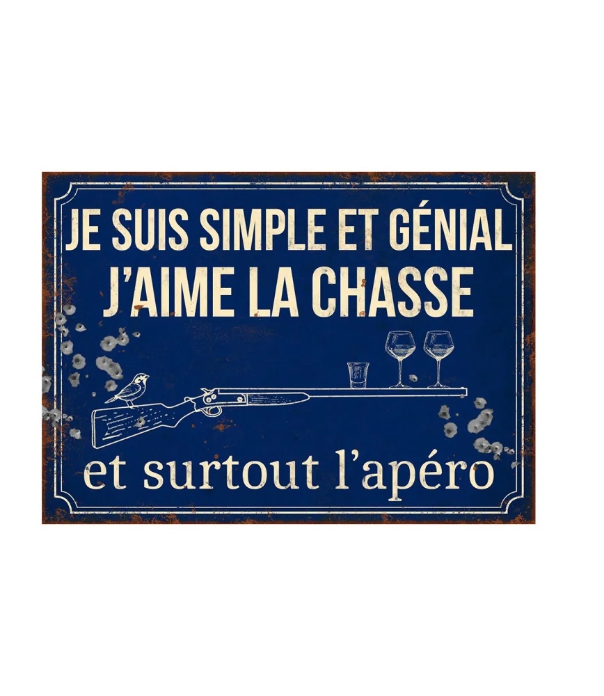 Plaque "Je suis simple et génial" 21 x 15 cm