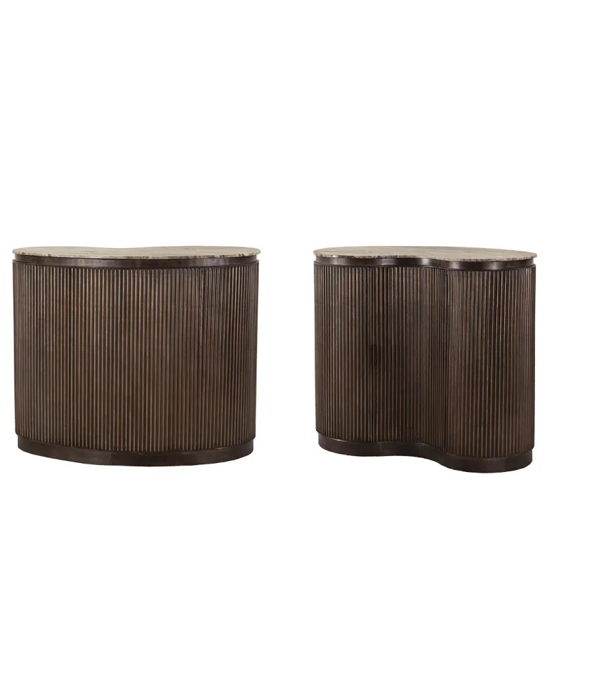 Bar métal et marbre déco