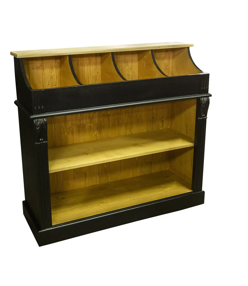 Meuble à 4 casiers L 120 x H 110 x P 42 avec plateau chêne
