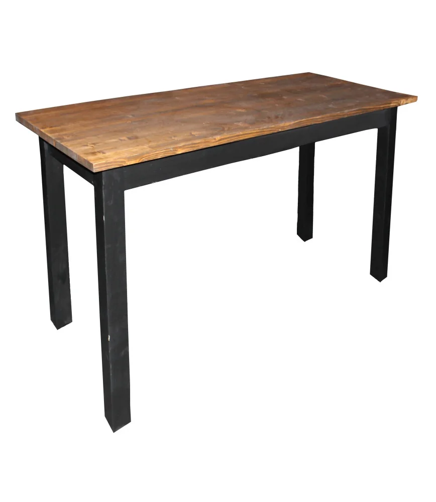 Table avec plateau en pin brossée L 180 x H 110 x P 75