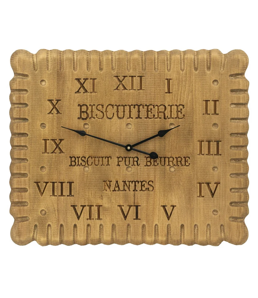 Pendule Biscuiterie bois 55x45