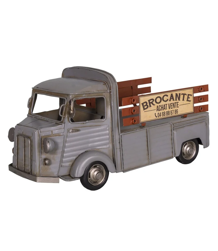 Camionnette grise brocante