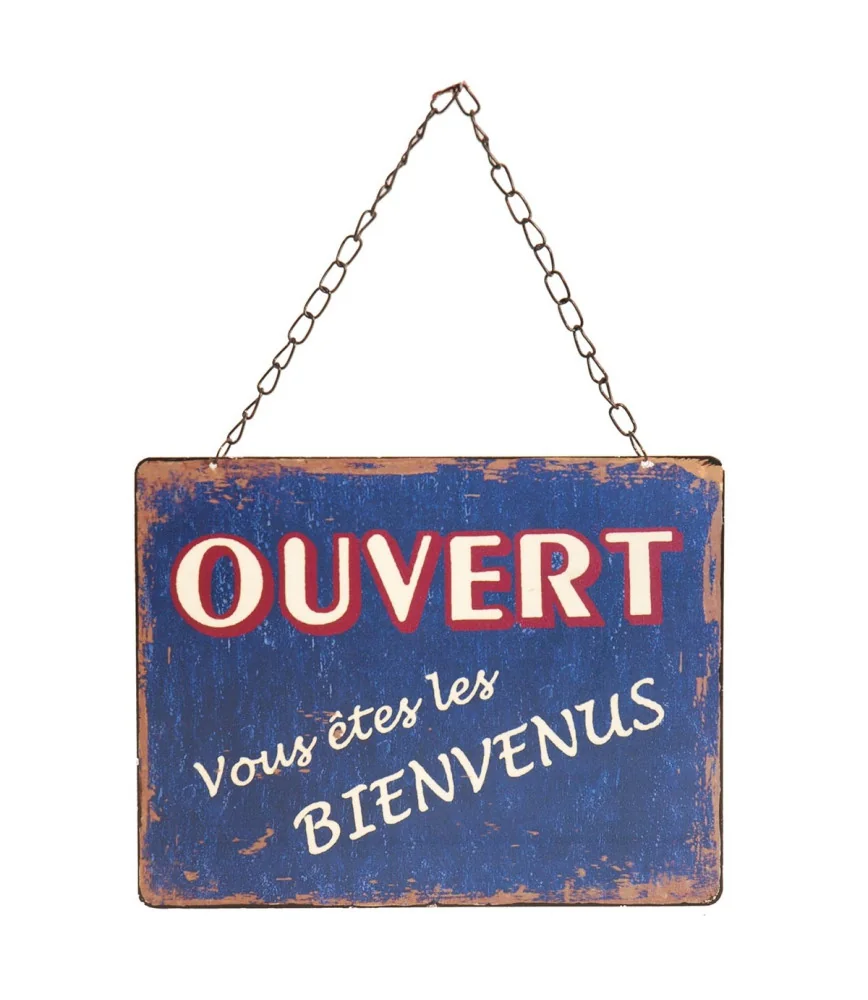 Plaque "ouvert-fermé"