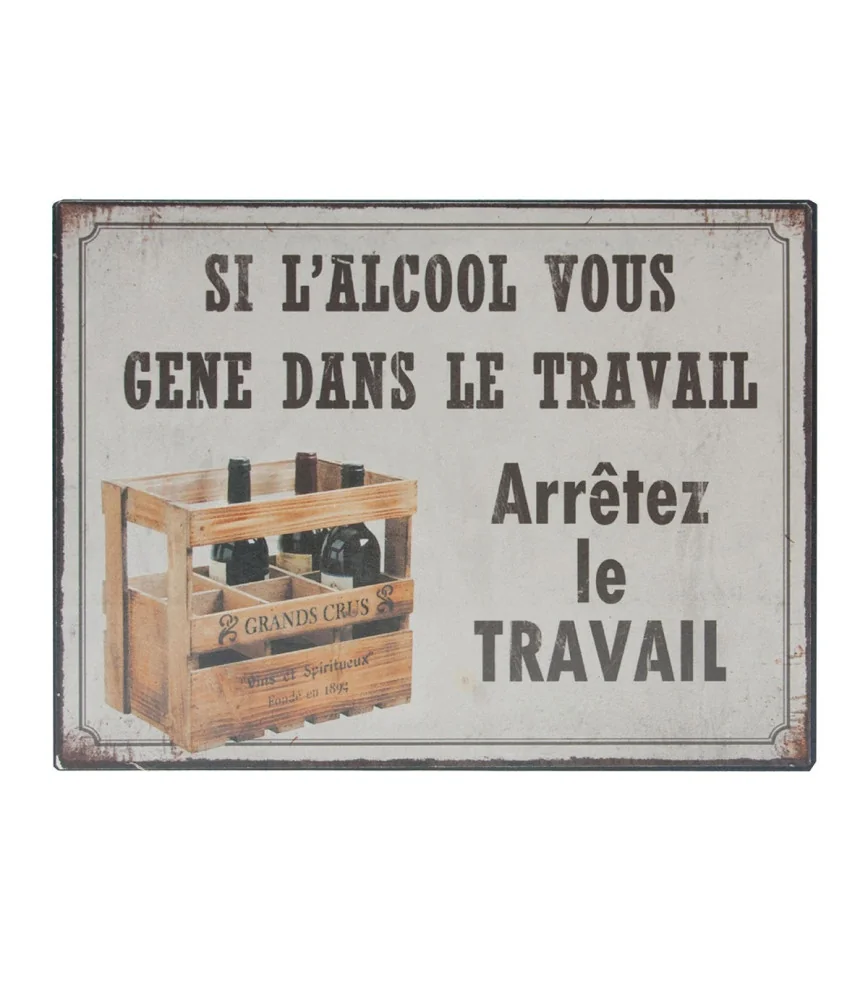 Plaque "Si l'alcool vous ...." 20*15