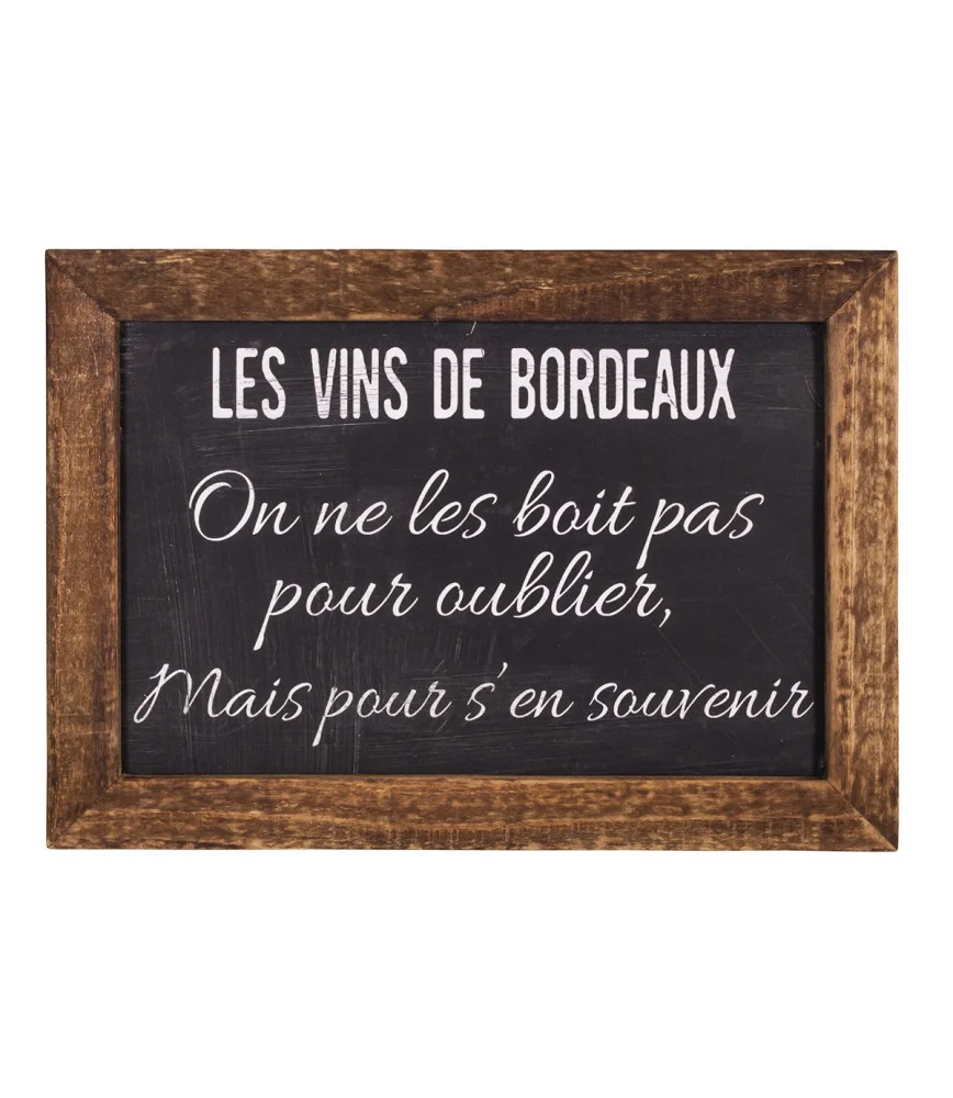 Cadre bois avec ardoise 21 x 15 cm "Les vins de Bordeaux"