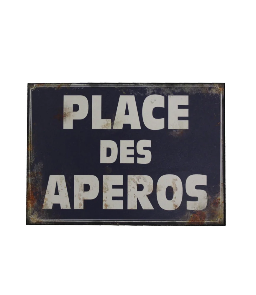 Plaque "Place des Apéros" 21*15 cms
