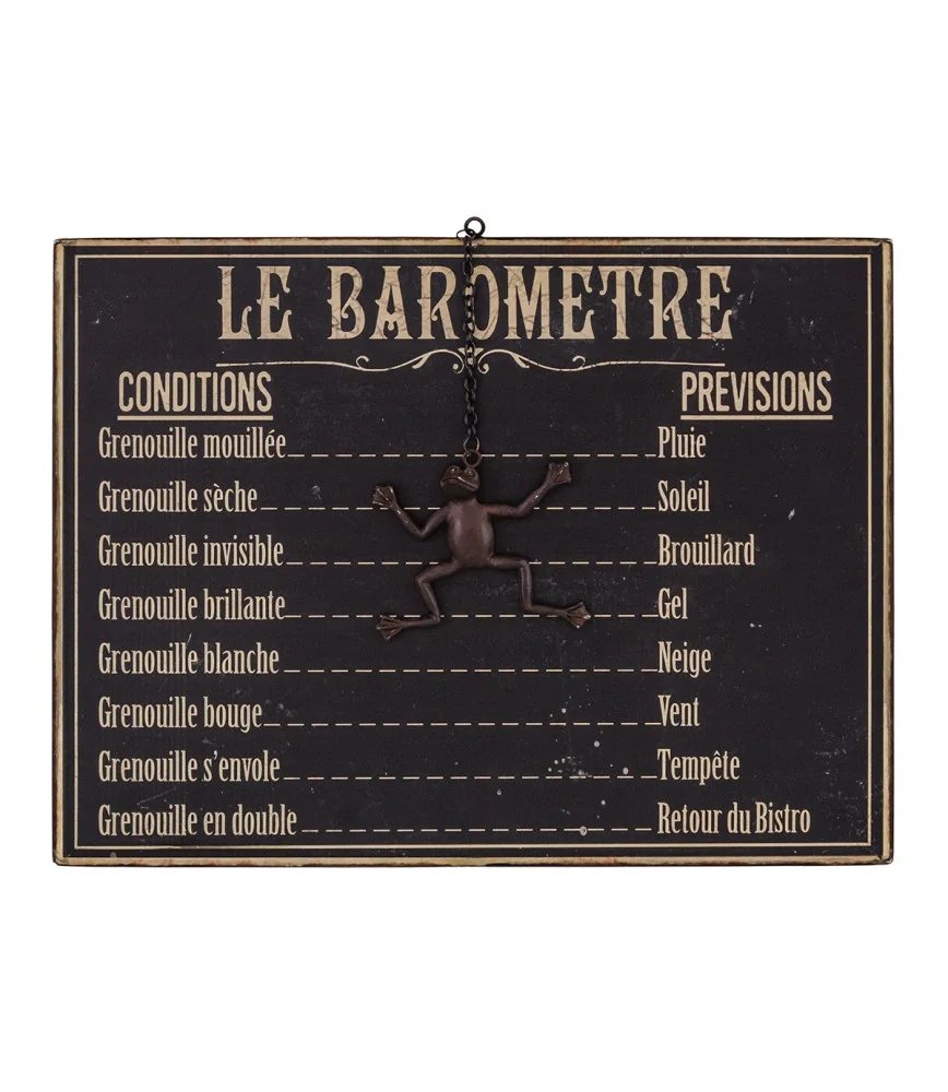 Baromètre Grenouille 25 x 33 cm