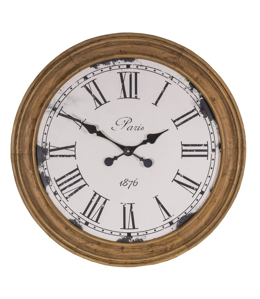 Pendule "Paris" avec bois antique Ø 61 cm