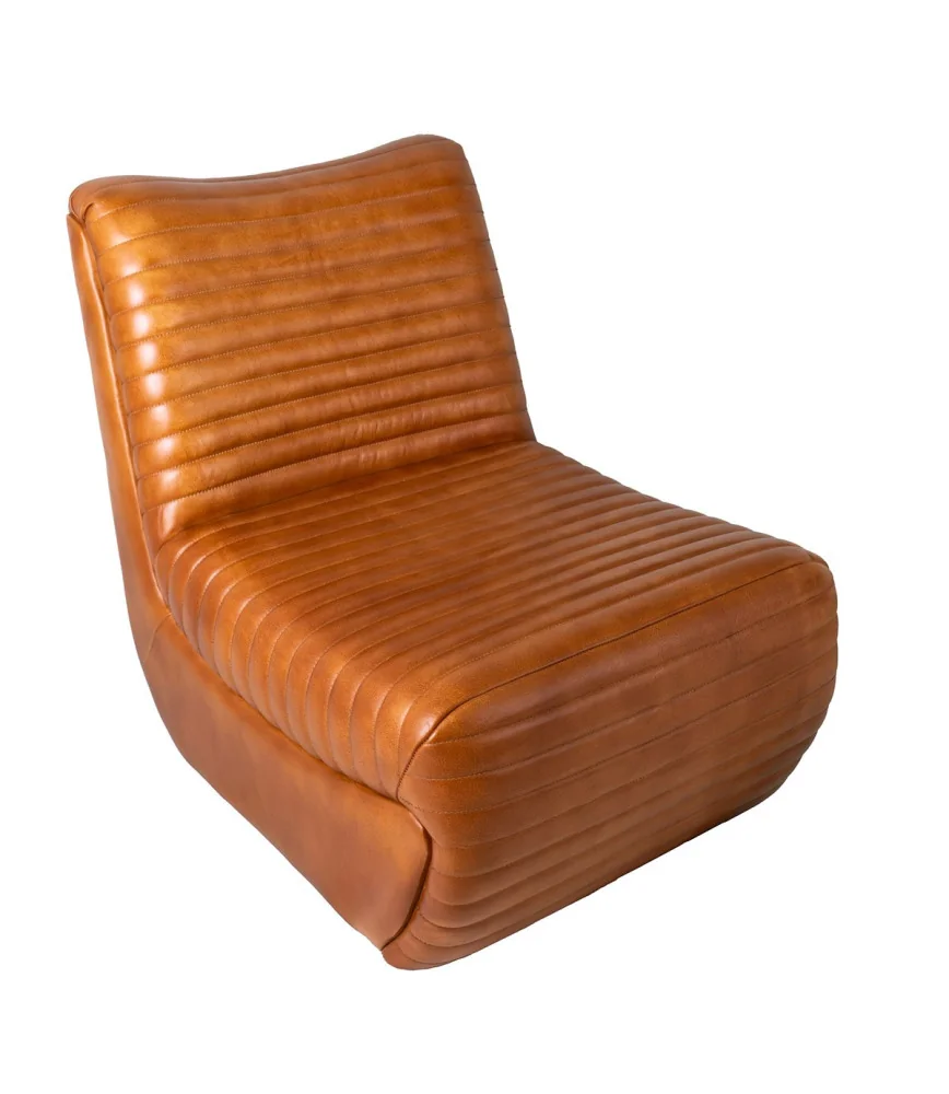 Fauteuil détente cuir 59 x 84 x 71