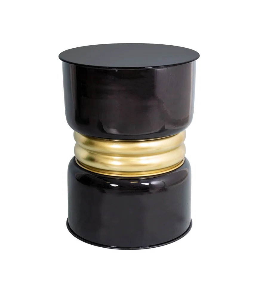 Tabouret métal Noir/Or "Disco"