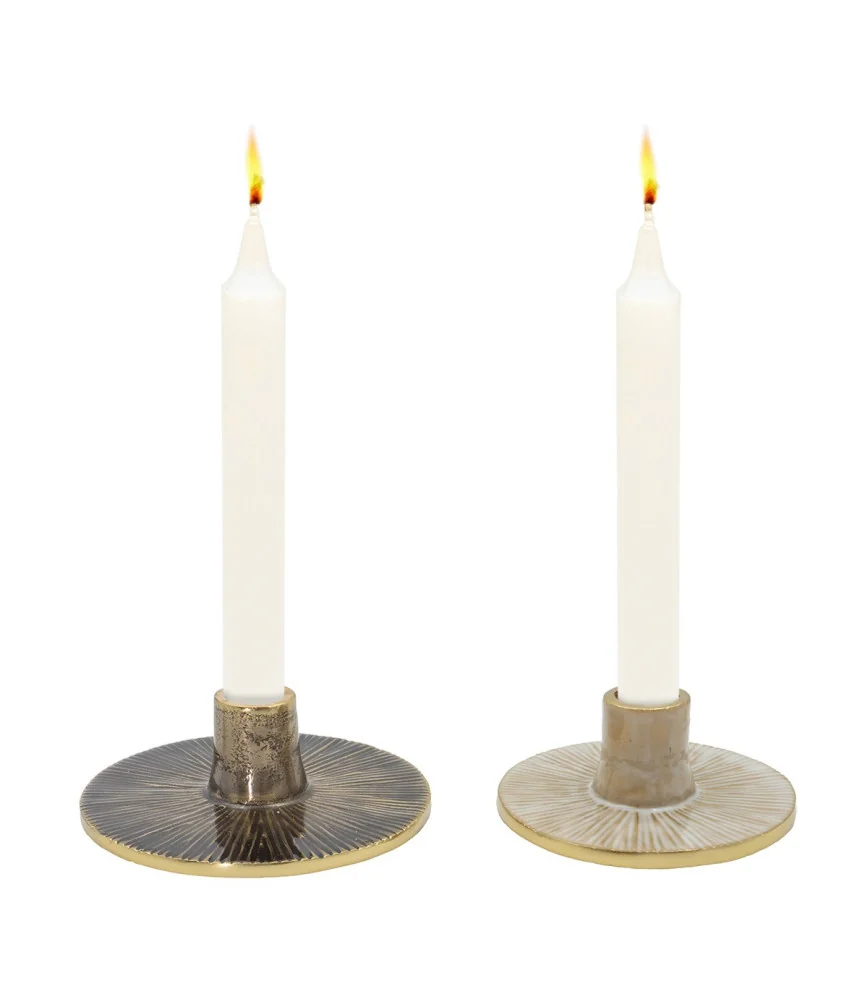 Set 2 bougeoirs