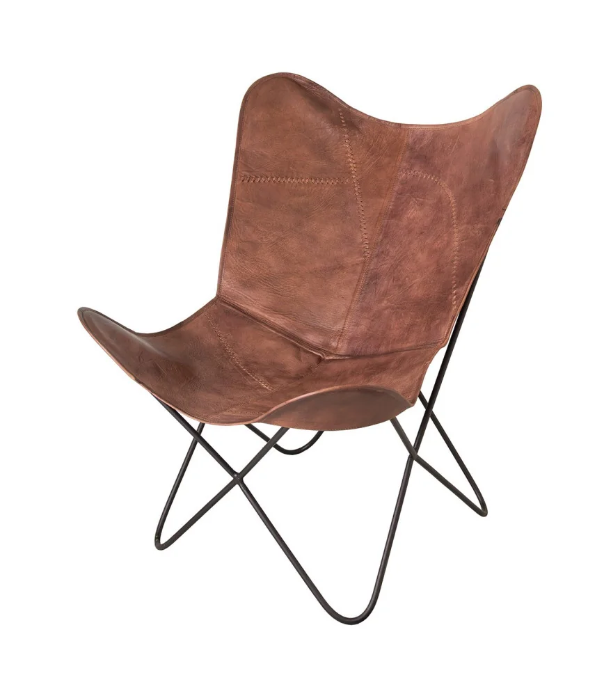 Chaise cuir "Butterfly"