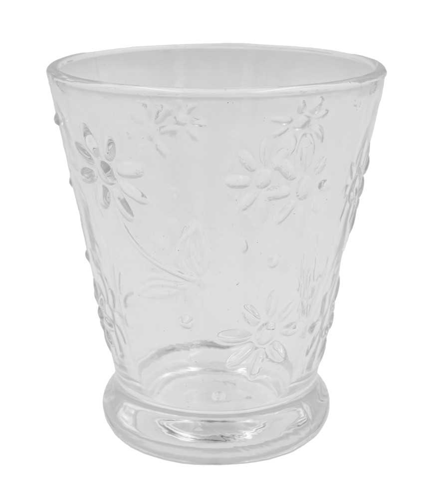 Verre PM décor fleurs
