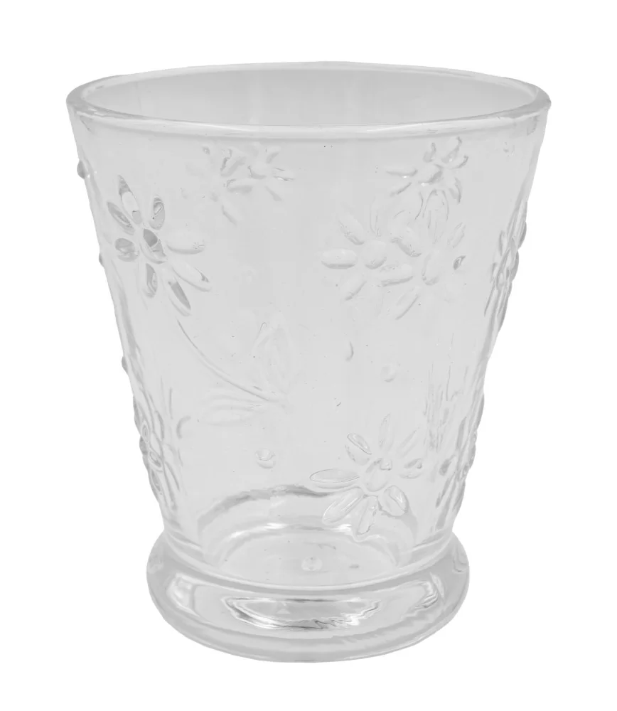 Verre PM décor fleurs
