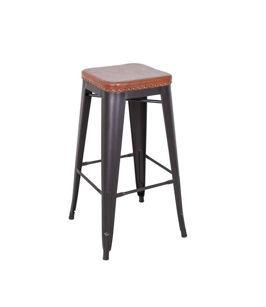Tabouret de bar métal avec assise PU