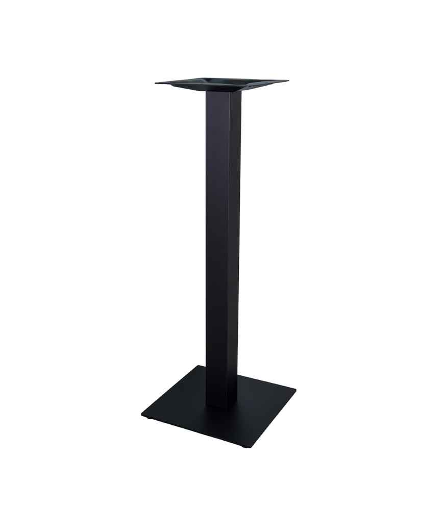 Piètement mange debout acier noir sable base carrée H 108 cm