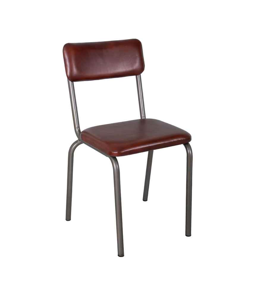 Chaise assise et dossier cuir