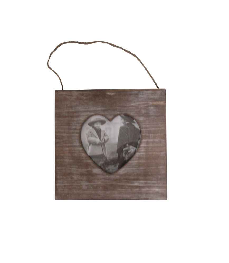 Cadre photo coeur naturel