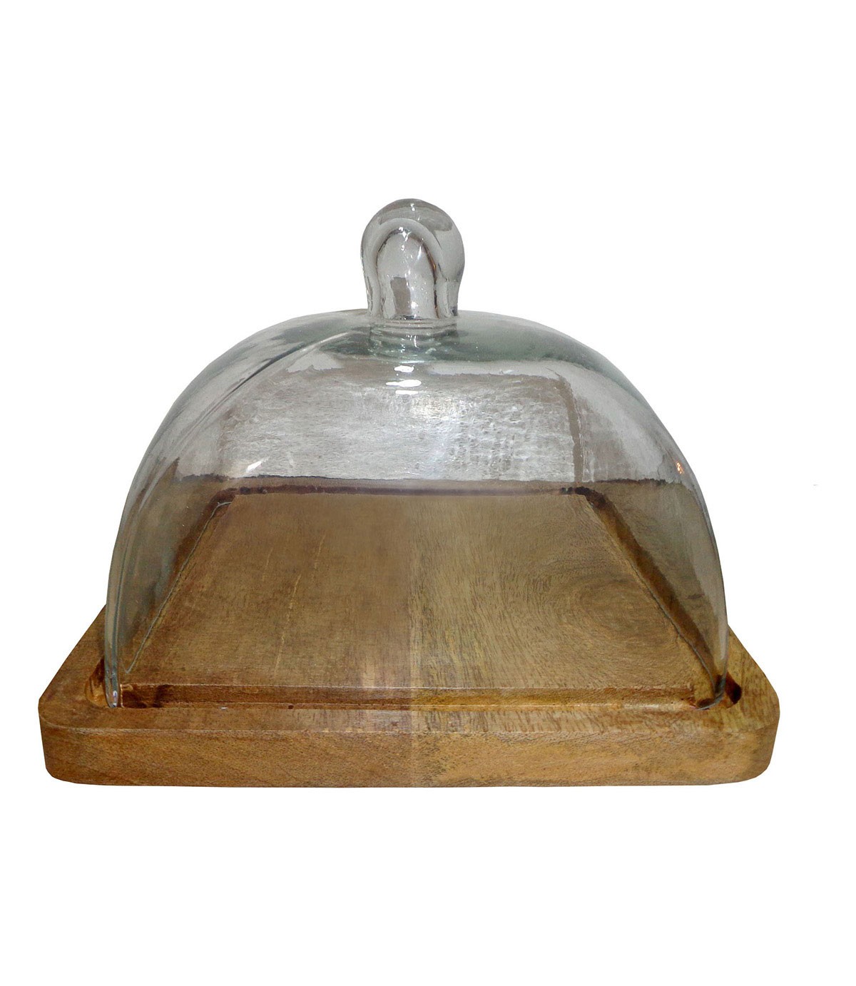 Plateau A Fromage En Bois Avec Cloche En Verre